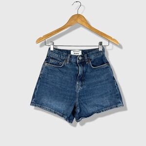 Reformation Wilder High Rise Relaxed Jean Shorts Women 23 Blue Minimalist Casual